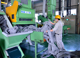 Production of acoustic material using recycled fibers at Higashi Kyushu and Shizuoka plants